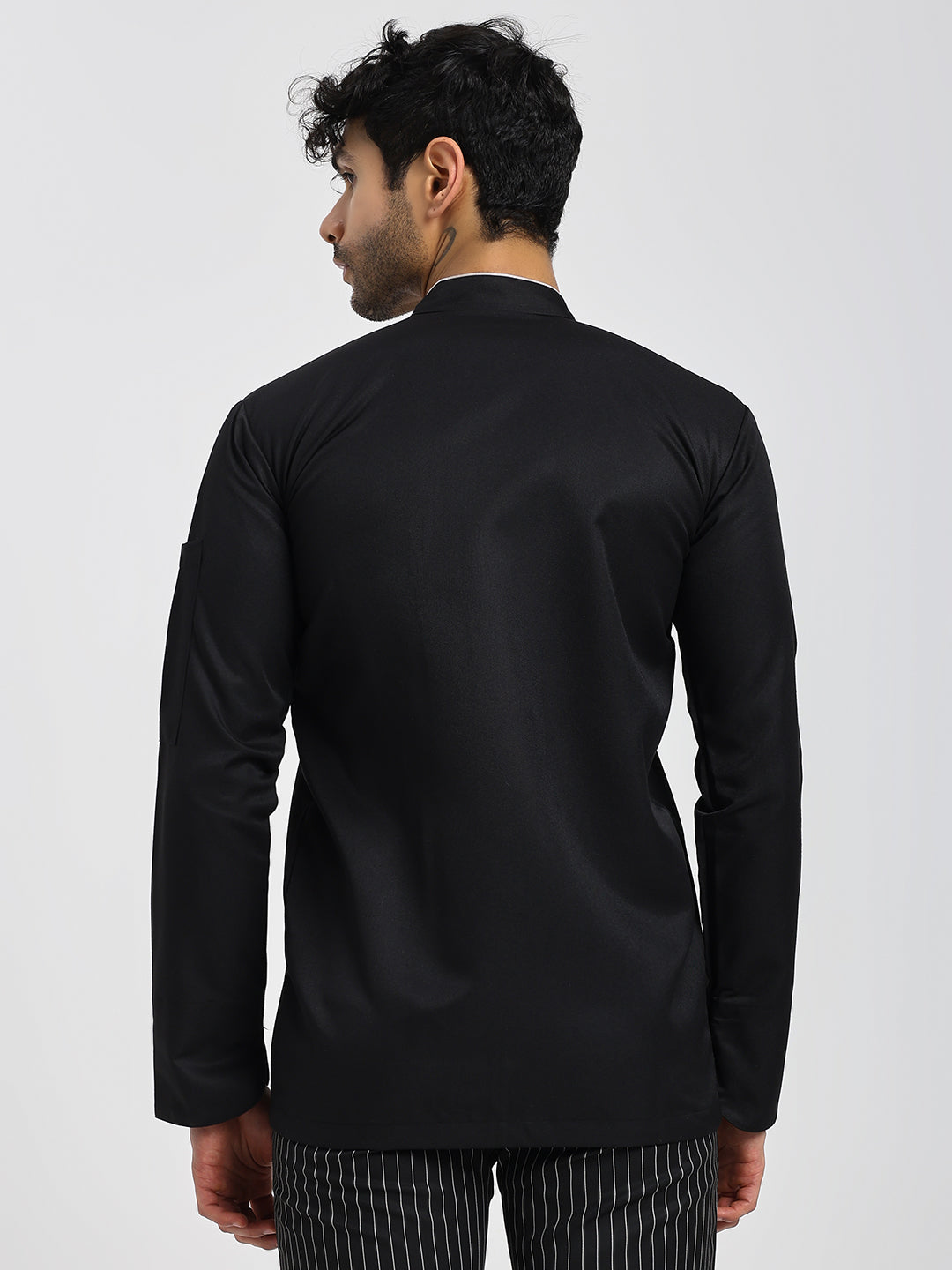 Black Chef Coat with White Highlights