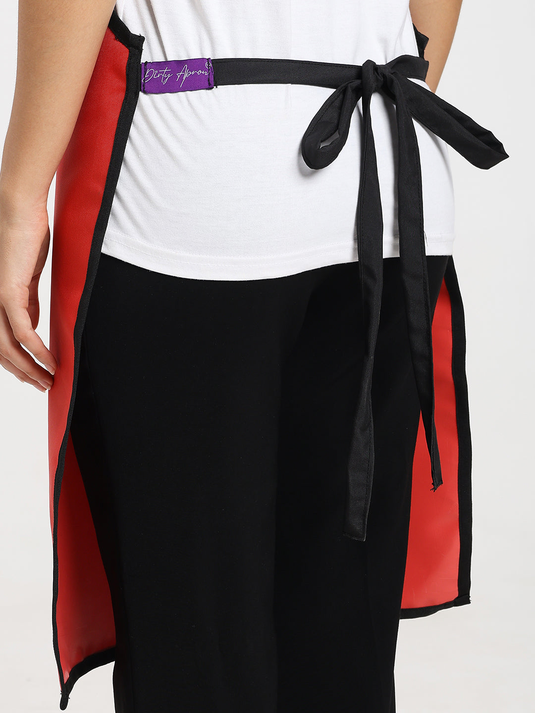 Red Waterproof Kitchen Apron – PVC-Coated