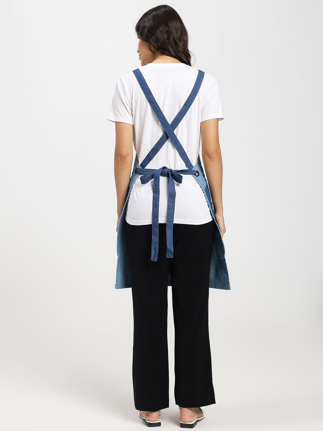 Heavy-Duty Denim Utility Apron for Men & Women, Multi-Pocket, Adjustable Apron
