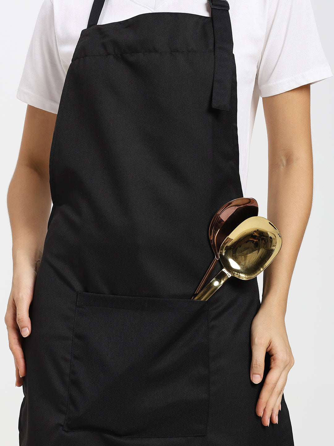 Black Kitchen Apron with adjustable Strap & Utility Pocket - Pack of 10