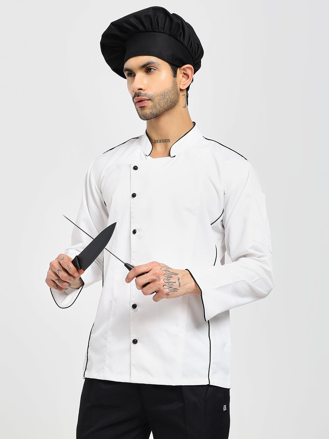 Premium Chef Coat with Black detailing