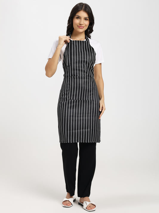 Striped Kitchen Apron with Adjustable Neck Strap