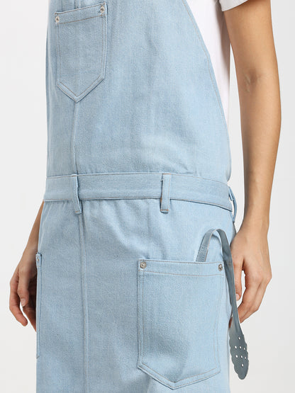 Premium Light Blue Multi-Purpose Denim Apron Unisex Adjustable Utility Apron with Tool loops
