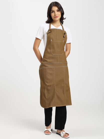 Camel Brown Denim Apron