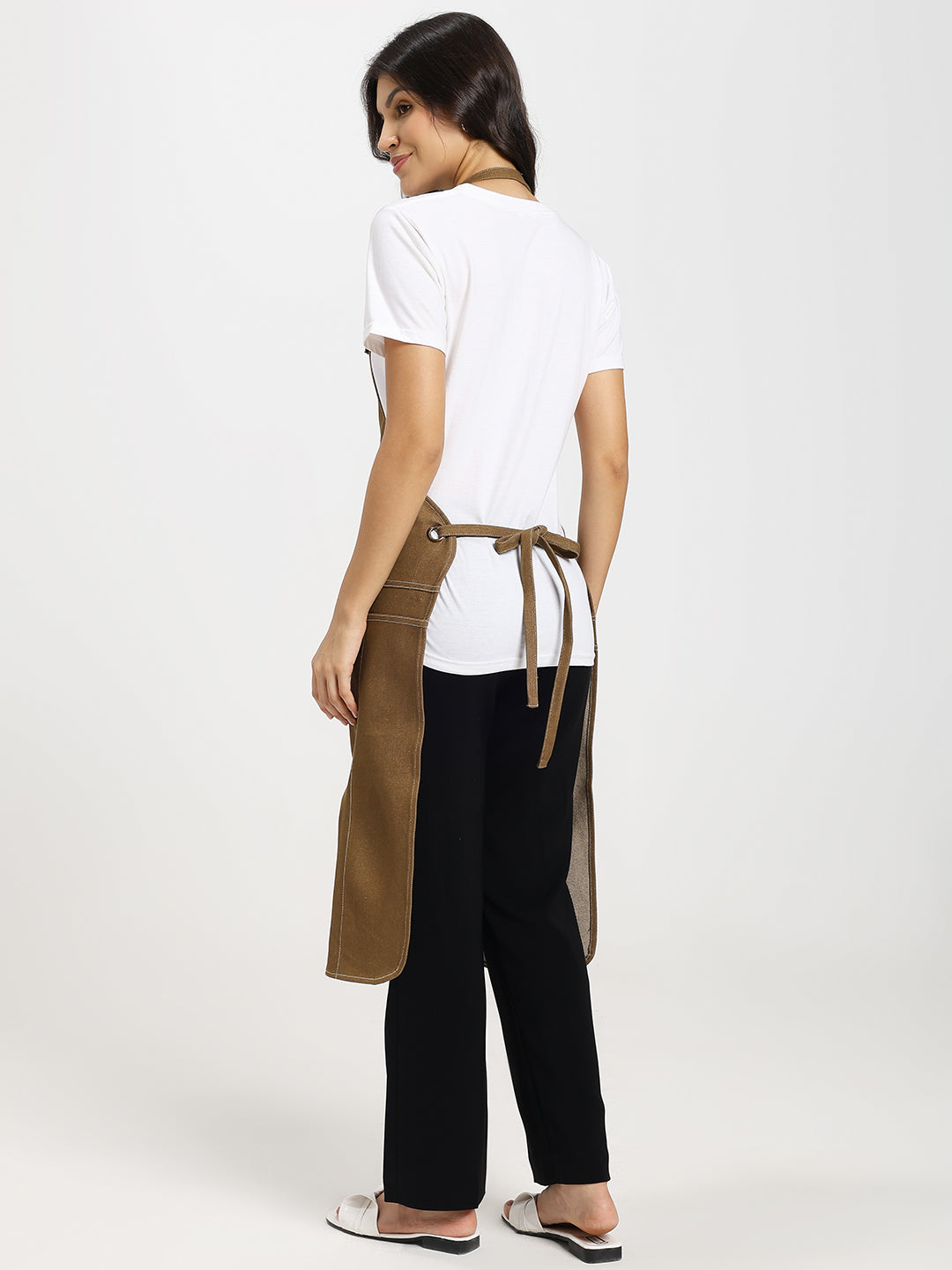Camel Brown Denim Apron