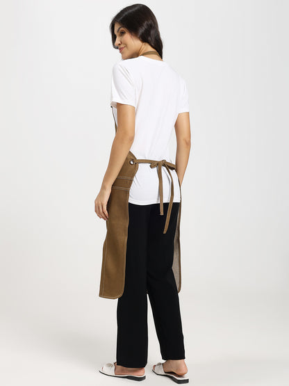 Camel Brown Denim Apron