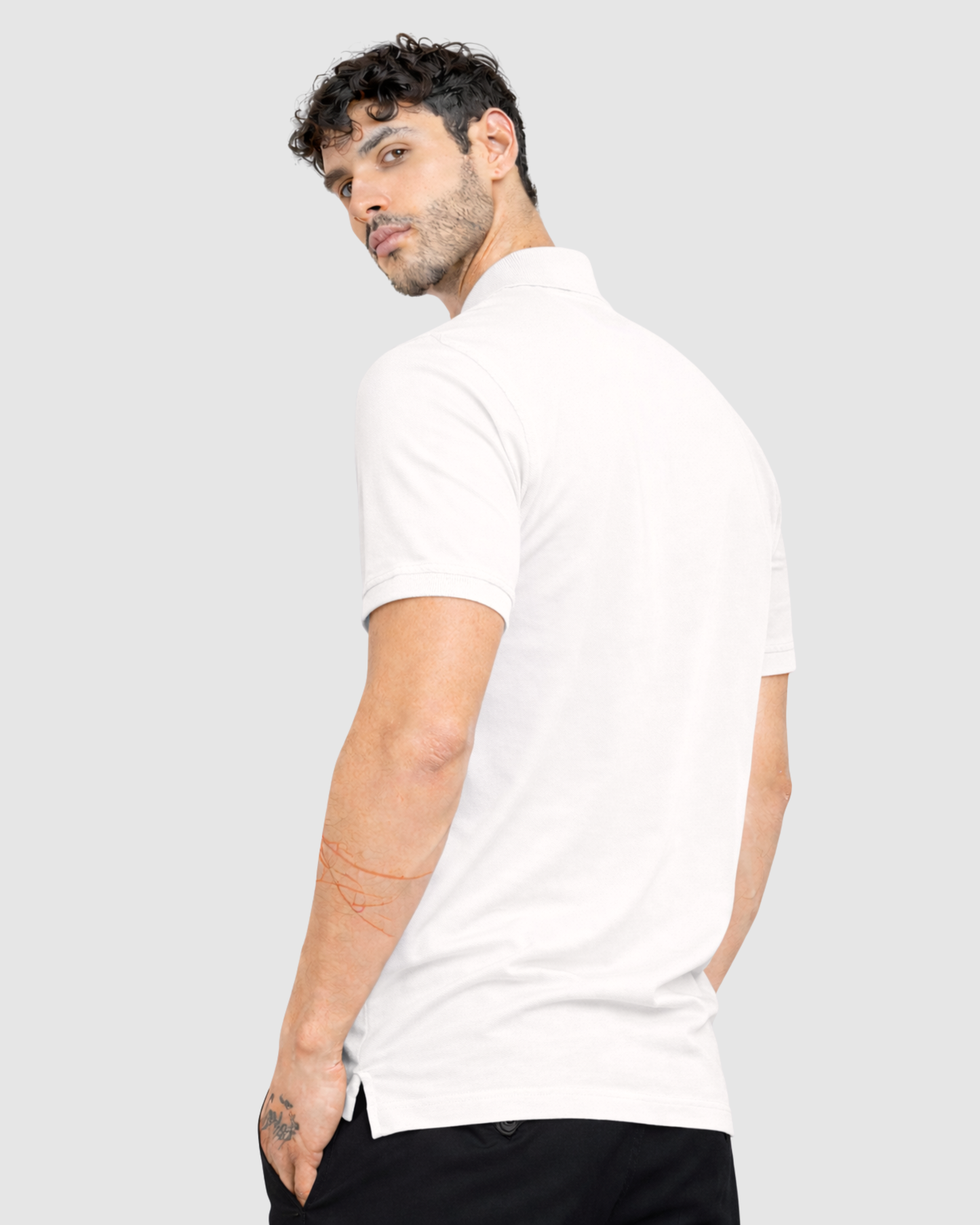 Polo Neck T-Shirt - White